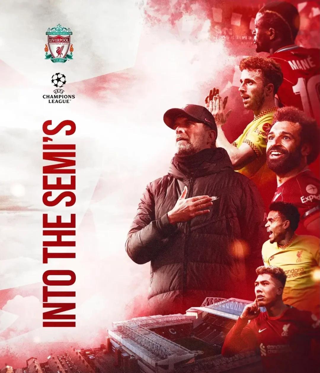 利物浦客场告捷,晋级欧冠半决赛 利物浦客场告捷,晋级欧冠半决赛